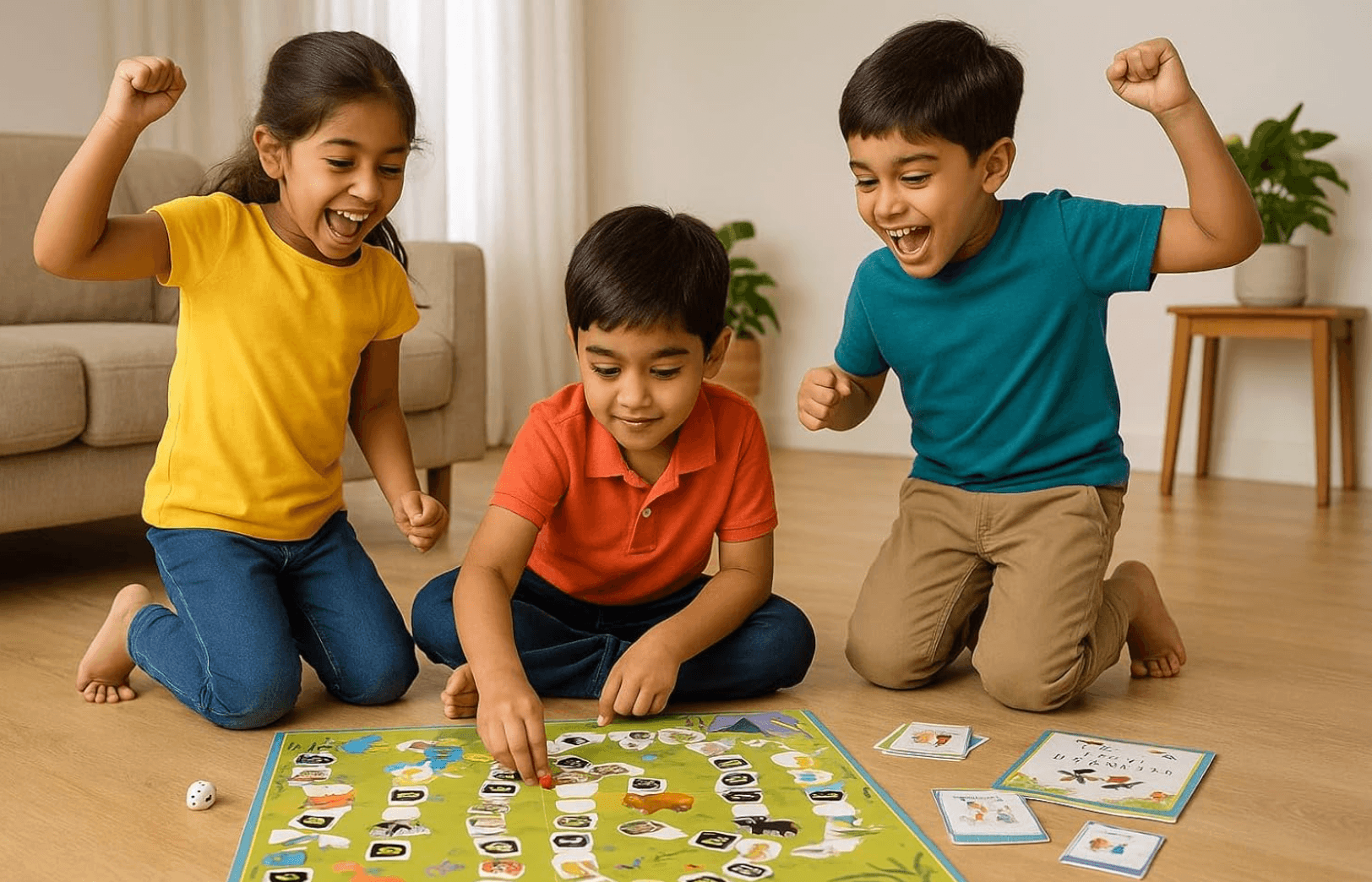 Kids playing Jungle Jump together